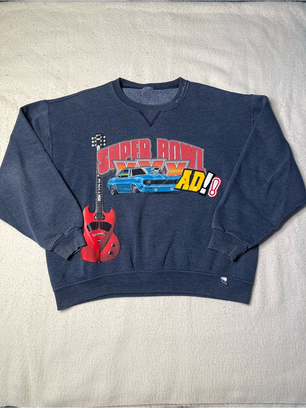 Russell Athletic NFL Super Bowl XXX 30 Custom Crewneck Sweatshirt Mens L Vintage